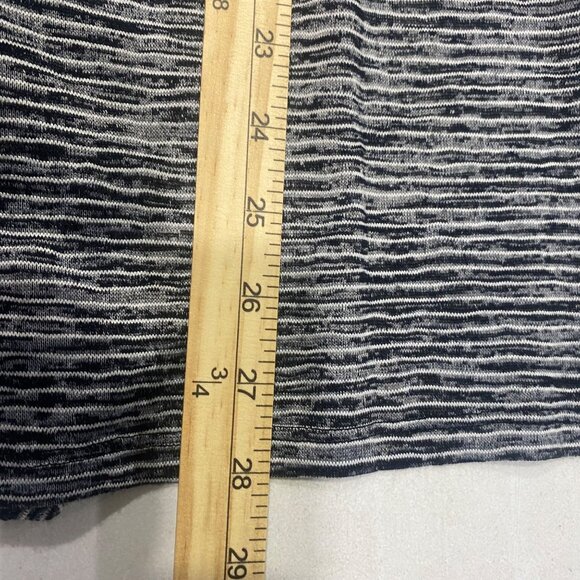 Chicos 3 Open Front Cardigan Womens Size US XL Striped Black & White Knit Lagenl - Picture 9 of 12